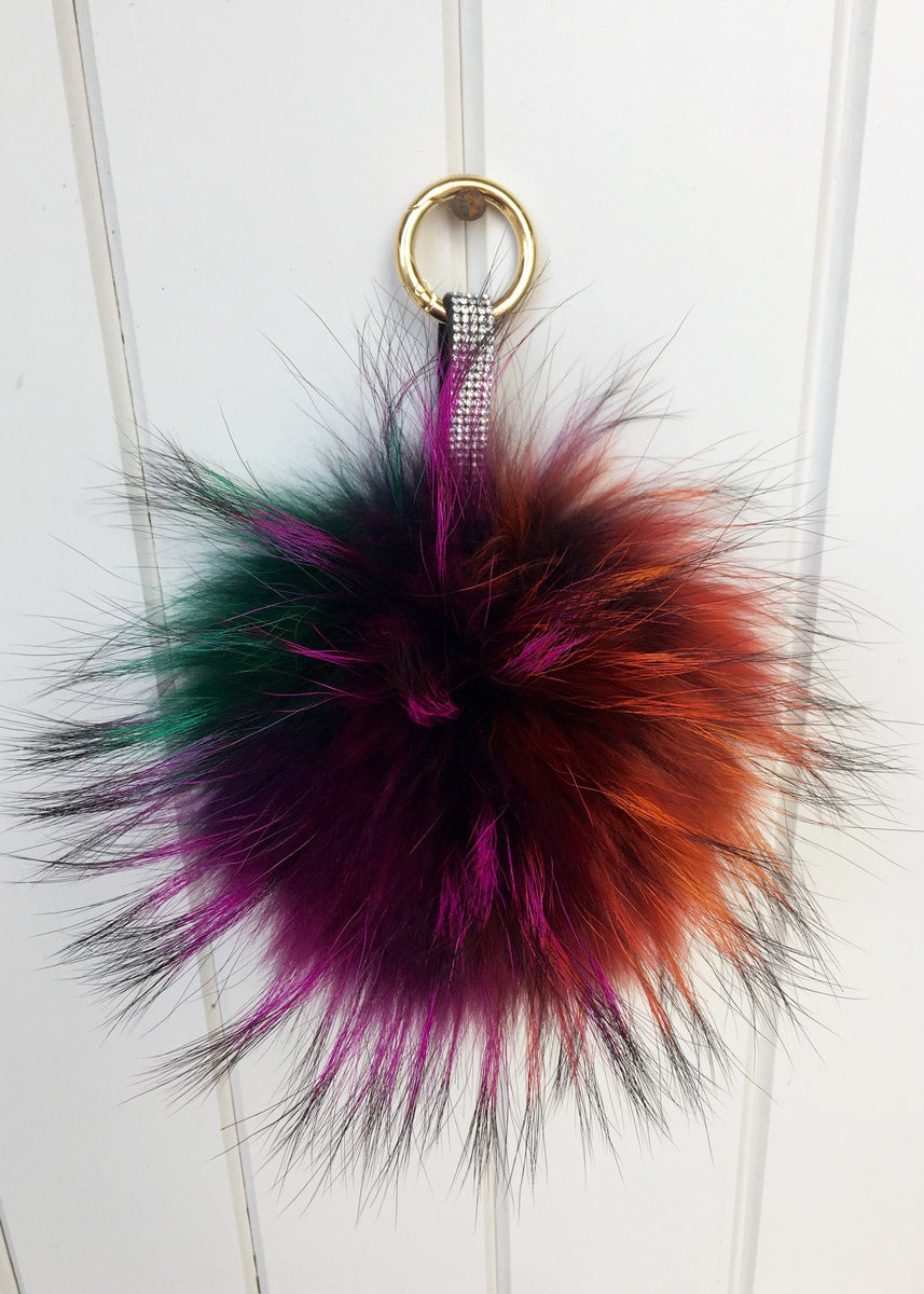 Real on sale fur keychain