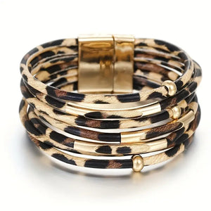 Rome Leopard Print Wrap Bracelet