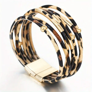 Rome Leopard Print Wrap Bracelet