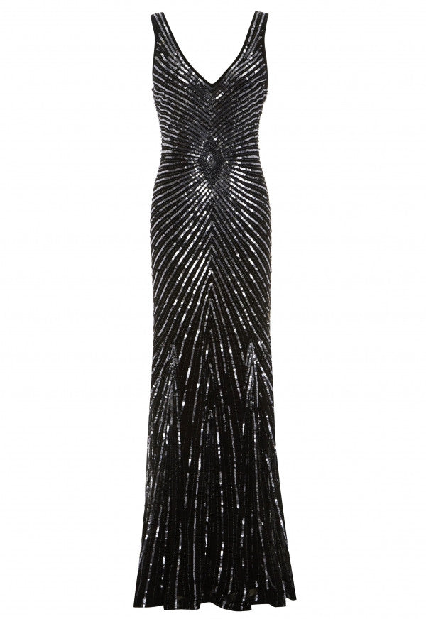LBD Lily Beaded Dress in Black – Feathers Of Italy
